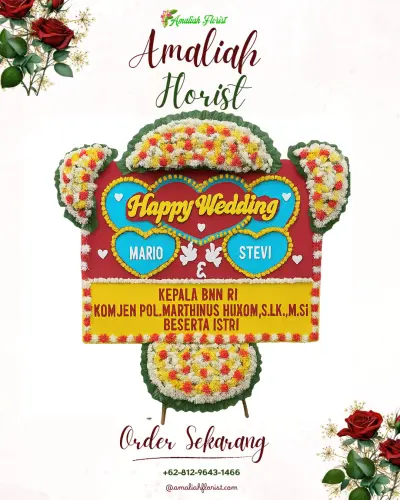 Karangan Papan Bunga Pernikahan di Bondalem